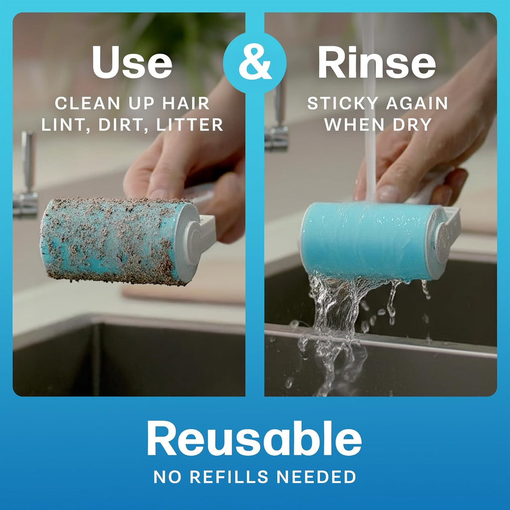Schticky Lint Roller Set - Reusable & Washable Lint Roller